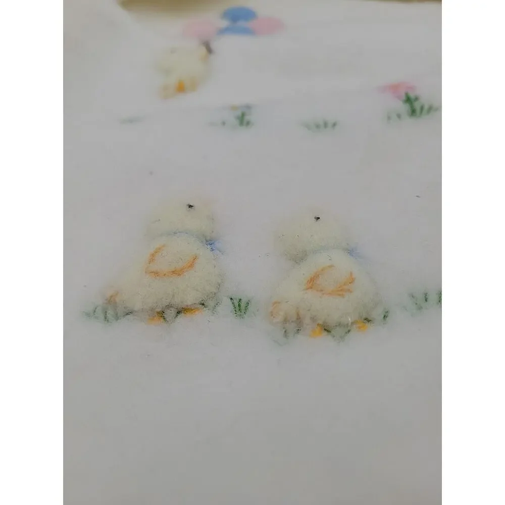 Vtg Young Peoples Floor Baby Blanket 34
